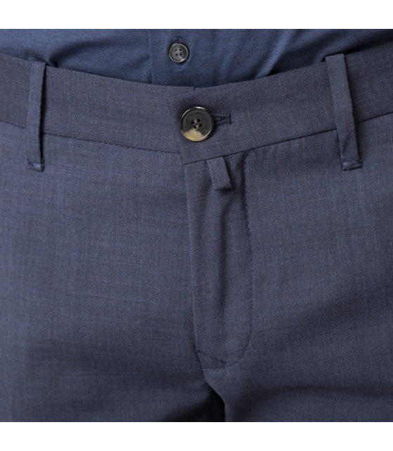 JACOB COHËN - Pantalon BOBBY bleu marine en laine vierge