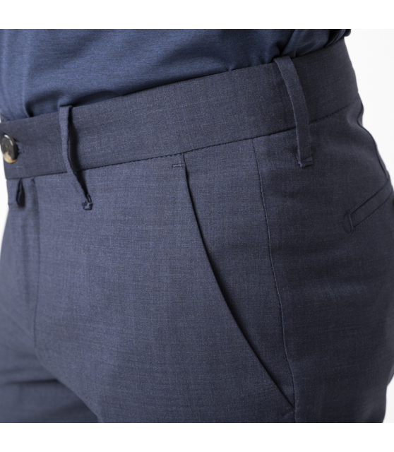 JACOB COHËN - Pantalon BOBBY bleu marine en laine vierge