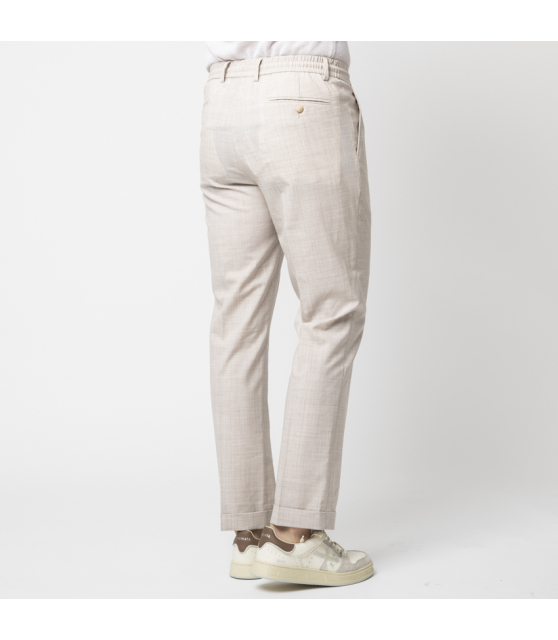 GRAN SASSO - Pantalon beige à pinces chiné