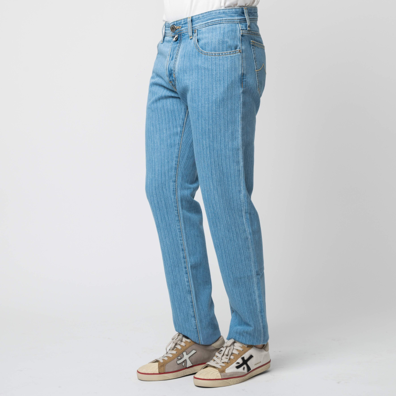 JACOB COHËN - Jean BARD bleu moyen à rayures 2