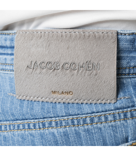 JACOB COHËN - Jean BARD bleu moyen à rayures
