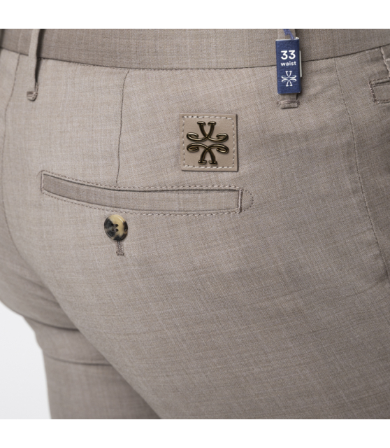 JACOB COHËN - Pantalon BOBBY taupe en laine vierge