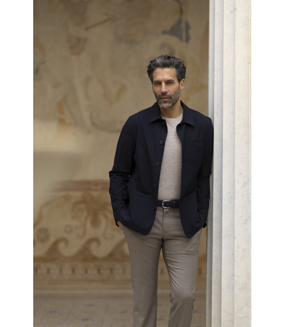 JACOB COHËN - Pantalon BOBBY taupe en laine vierge