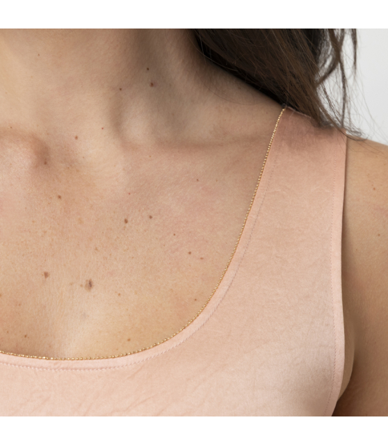 MARC CAIN - Robe rose en satin martelé