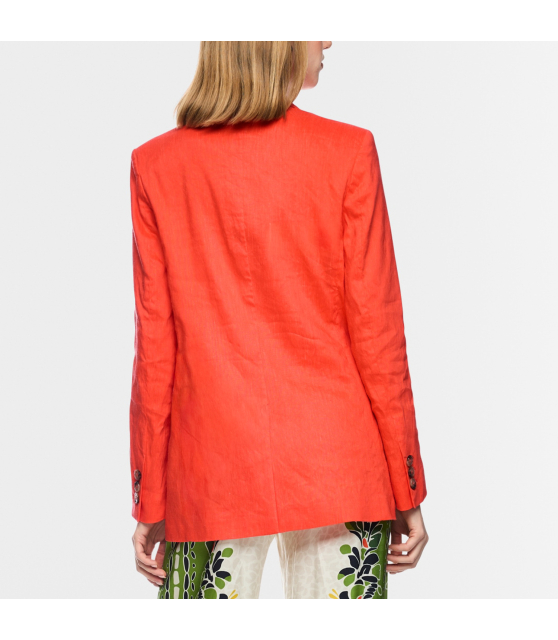 MARC CAIN - Blazer rouge long avec épaulettes