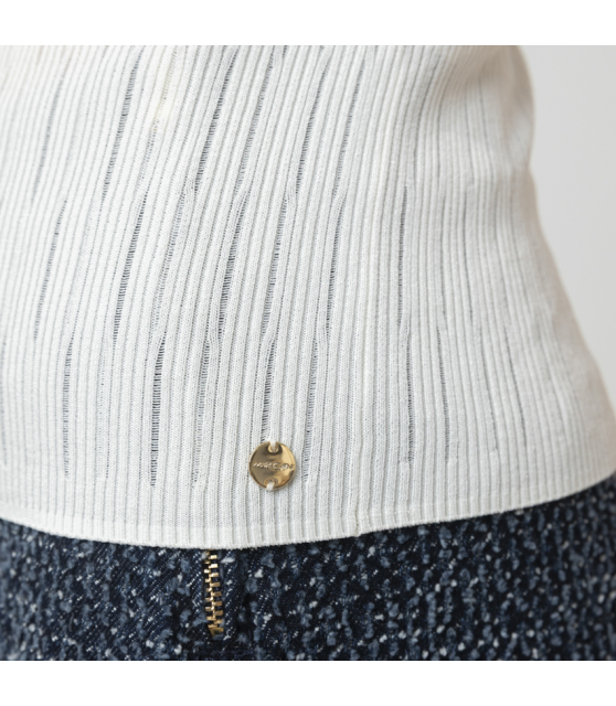 MARC CAIN - Top blanc cassé stretch