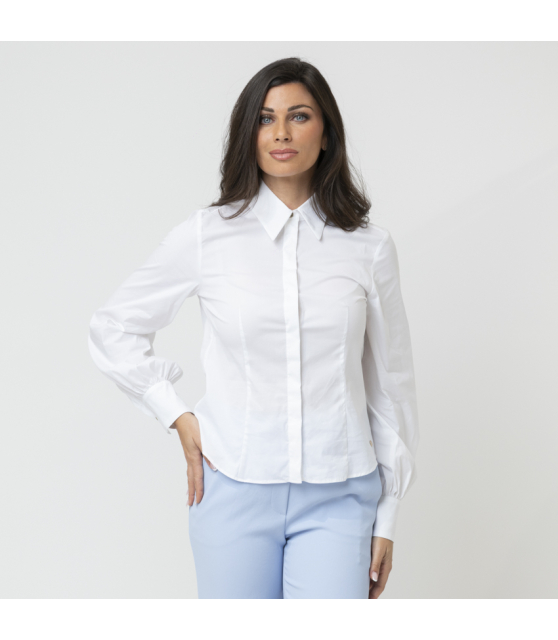 MARC CAIN - Chemise blanche à manches bouffantes