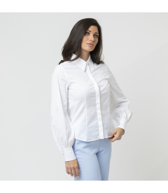 MARC CAIN - Chemise blanche à manches bouffantes