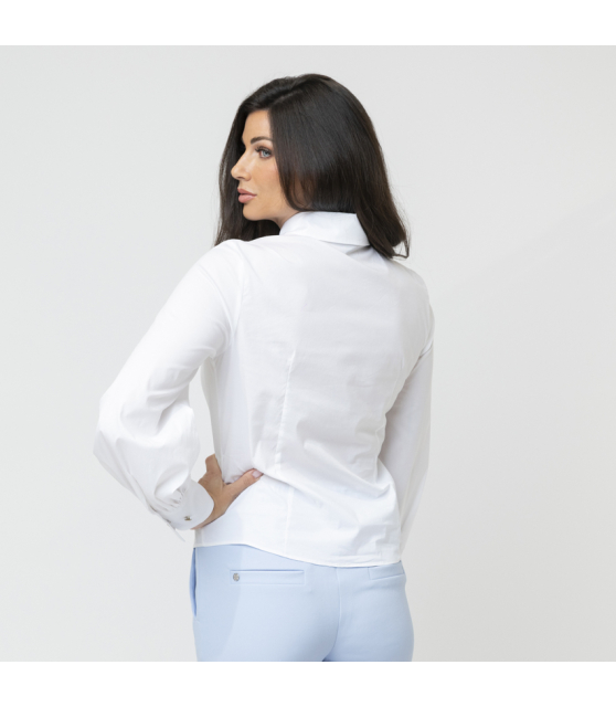 MARC CAIN - Chemise blanche à manches bouffantes