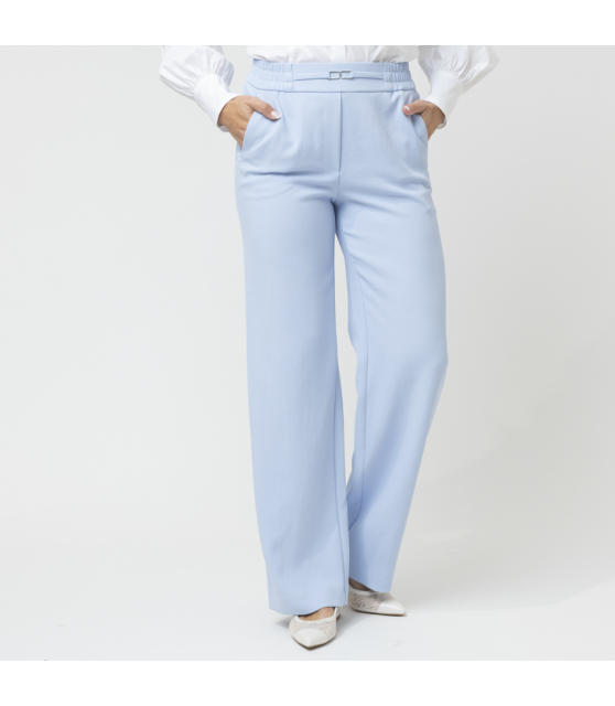 MARC CAIN - Pantalon large bleu ciel