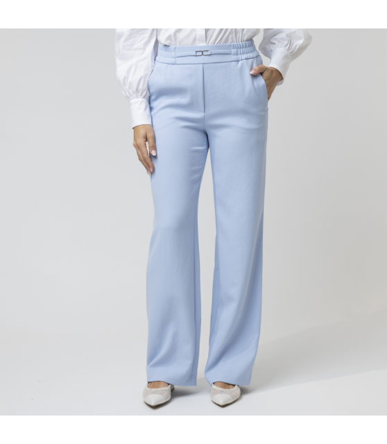 MARC CAIN - Pantalon large bleu ciel
