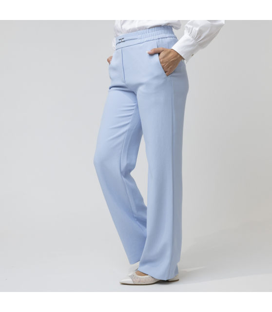 MARC CAIN - Pantalon large bleu ciel