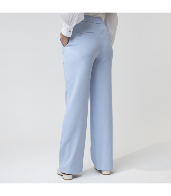 MARC CAIN - Pantalon large bleu ciel