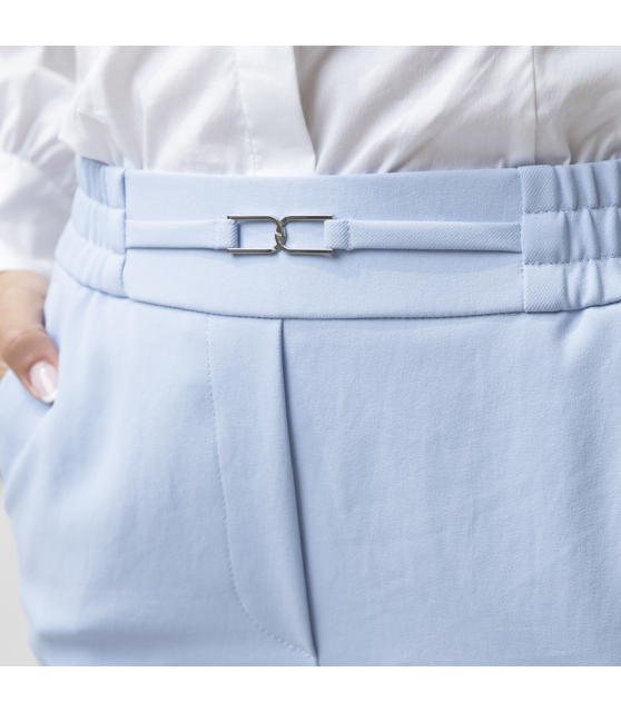 MARC CAIN - Pantalon large bleu ciel