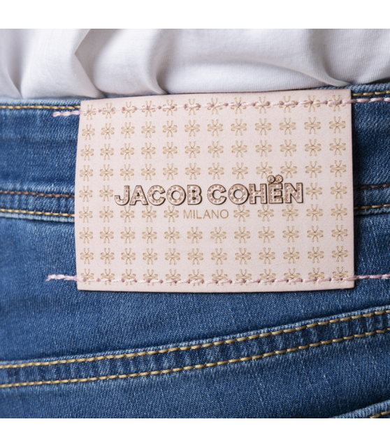 JACOB COHËN - Jean BARD bleu délavé à jacron rose