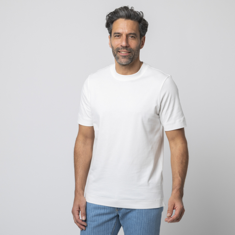 GRAN SASSO - T-shirt blanc col rond