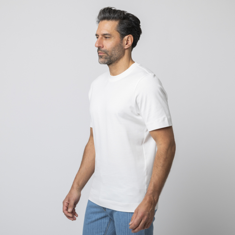 GRAN SASSO - T-shirt blanc col rond 2