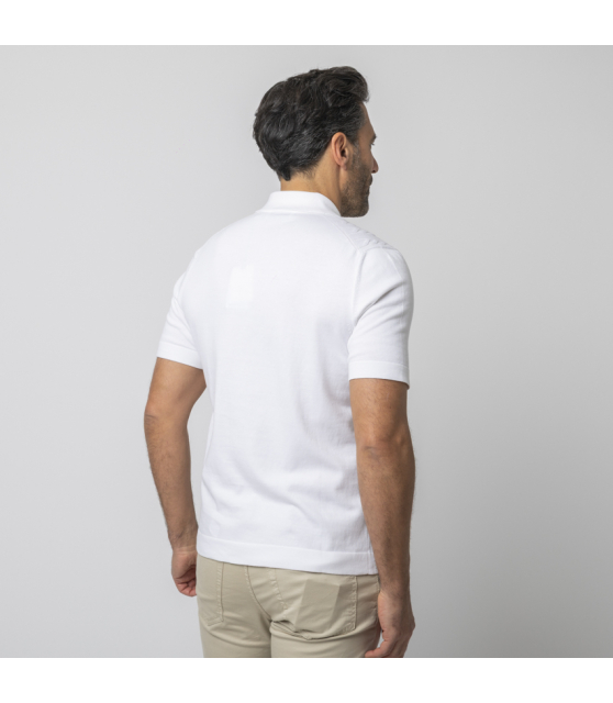 GRAN SASSO - Chemise blanche torsadée manches courtes