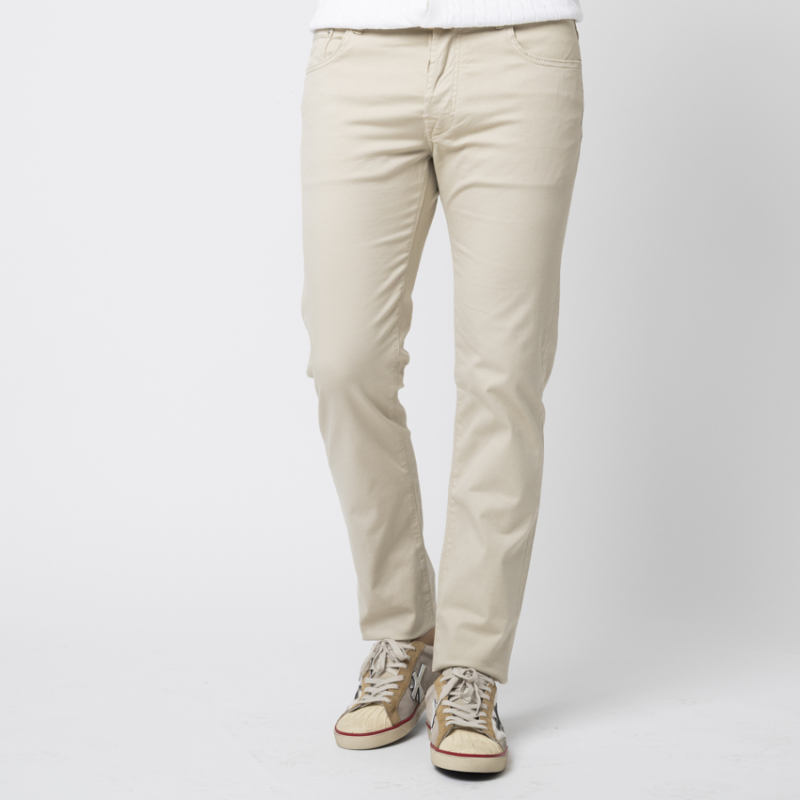 JACOB COHËN - Jean BARD beige en toile de coton