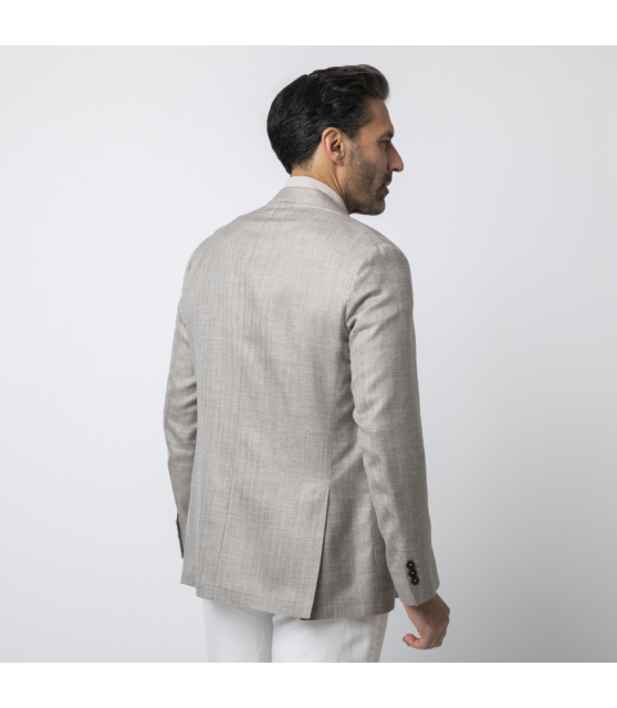 TOMBOLINI - Veste légère taupe chiné