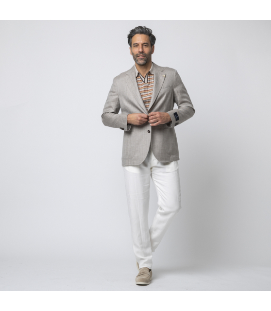 TOMBOLINI - Veste légère taupe chiné