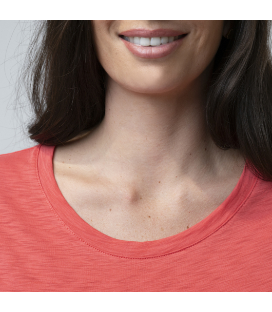 DUNCAN - T-shirt corail manches courtes
