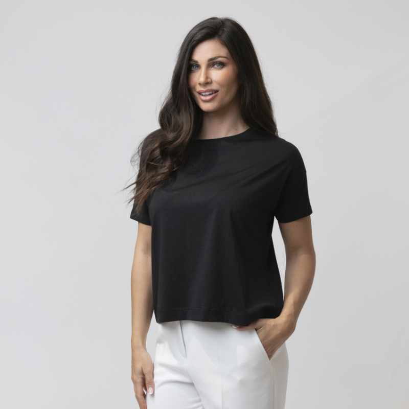 DUNCAN - T-shirt noir manches courtes
