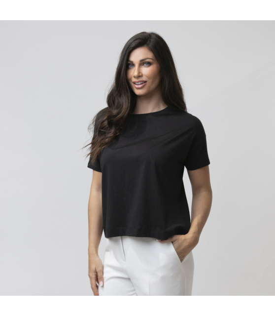DUNCAN - T-shirt noir manches courtes