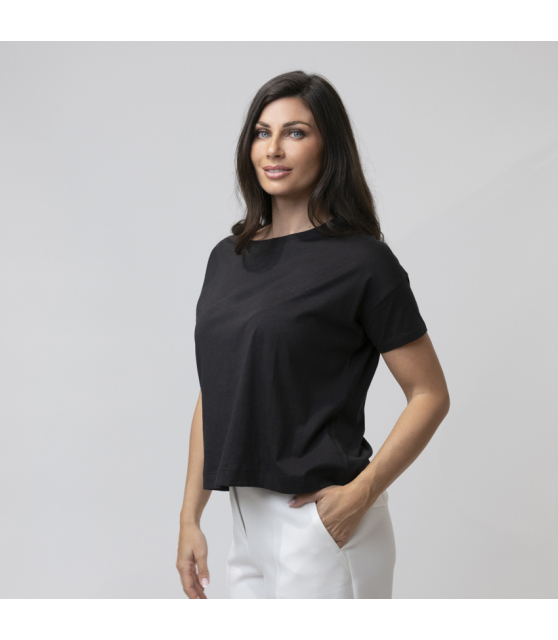 DUNCAN - T-shirt noir manches courtes
