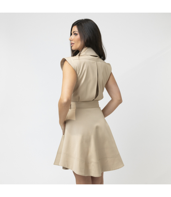 KARL LAGERFELD - Robe beige trench