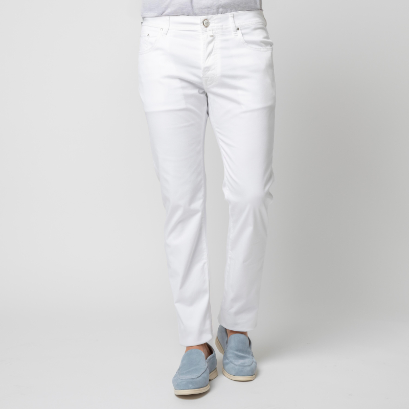 JACOB COHËN - Jean BARD blanc en toile de coton
