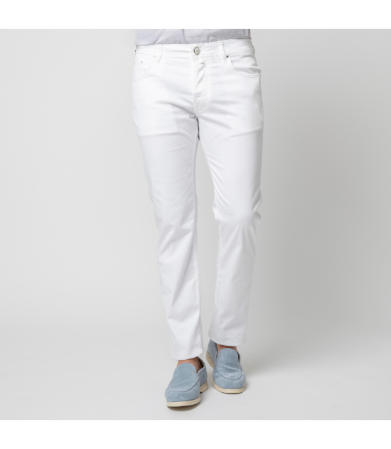 JACOB COHËN - Jean BARD blanc en toile de coton