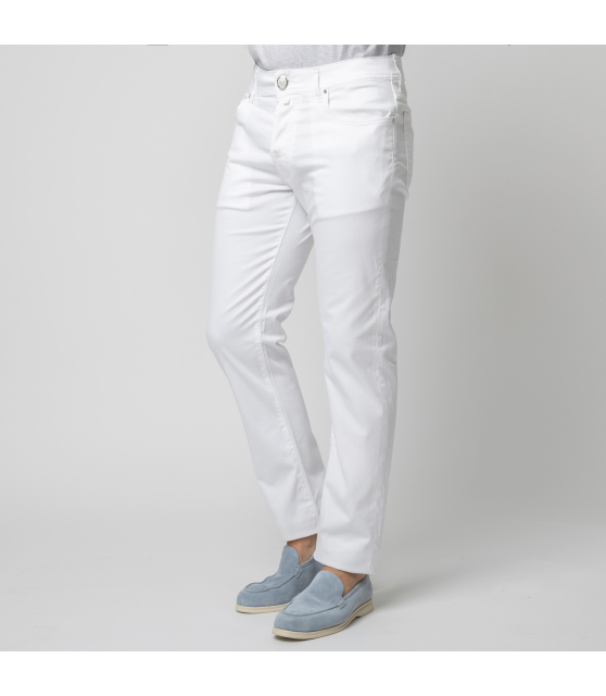 JACOB COHËN - Jean BARD blanc en toile de coton