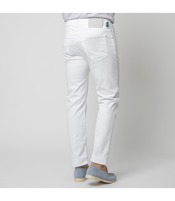 JACOB COHËN - Jean BARD blanc en toile de coton