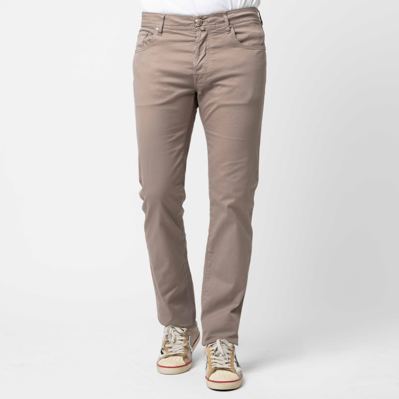 JACOB COHËN - Jean BARD taupe en toile de coton