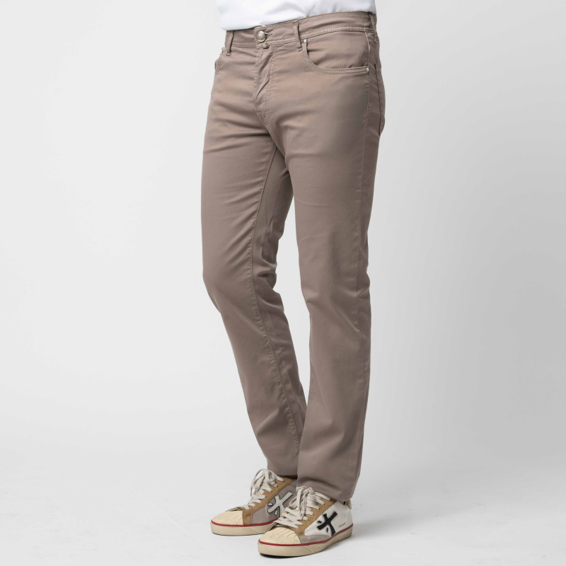 JACOB COHËN - Jean BARD taupe en toile de coton 2