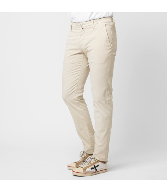 JACOB COHËN - Pantalon chino beige BOBBY en gabardine de coton