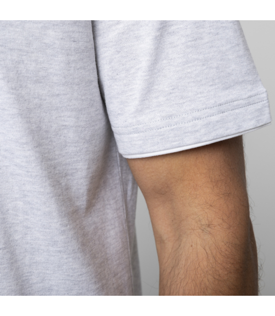 ELEVENTY - T-shirt gris chiné à empiècements