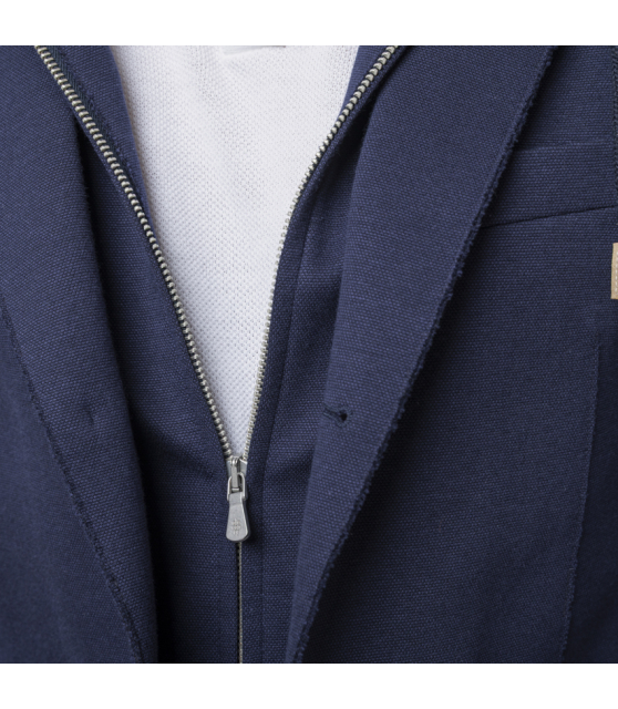 ELEVENTY - Veste Travel Jacket bleu marine en jersey