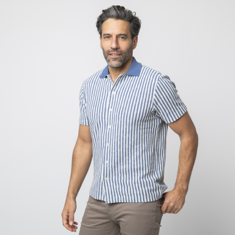 GRAN SASSO - Chemise en maille à rayures 2