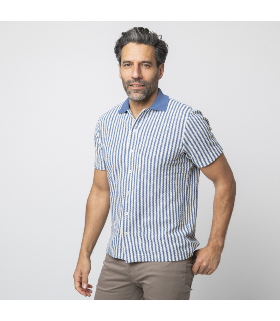 GRAN SASSO - Chemise en maille à rayures