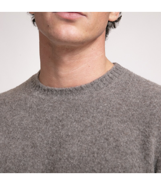Gran Sasso - Pull épais gris taupe à col rond