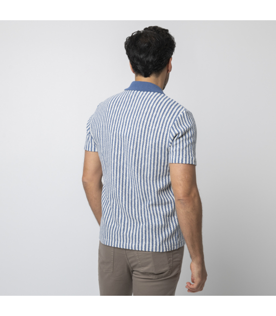 GRAN SASSO - Chemise en maille à rayures
