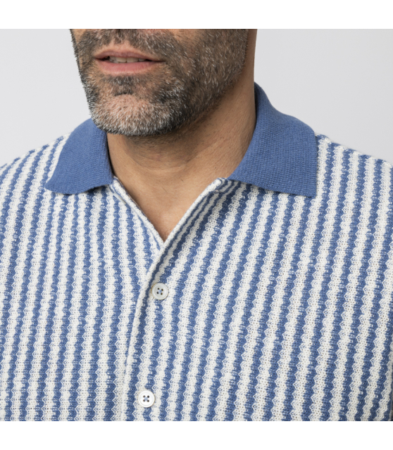 GRAN SASSO - Chemise en maille à rayures