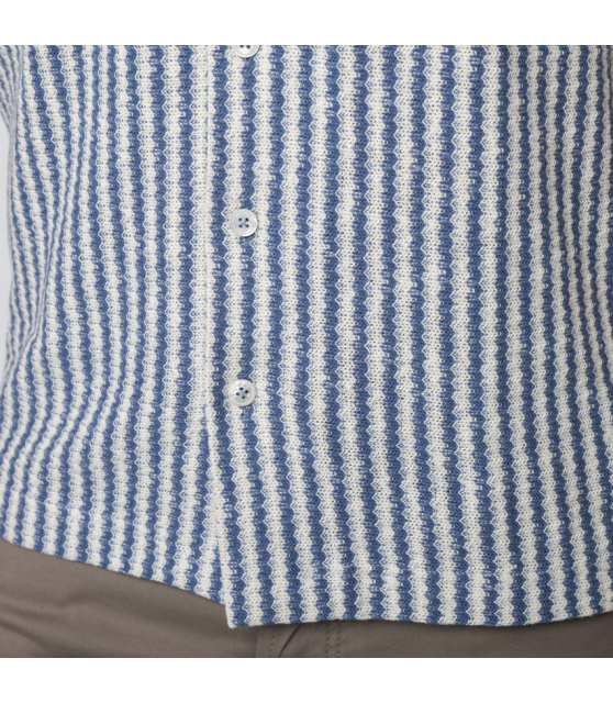 GRAN SASSO - Chemise en maille à rayures