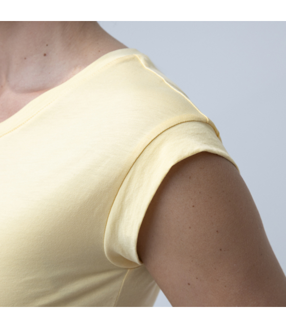 DUNCAN - T-shirt jaune à mancherons