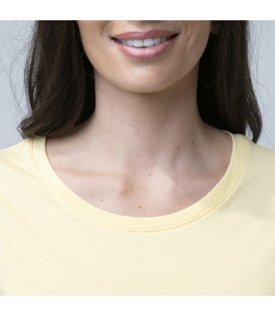 DUNCAN - T-shirt jaune à mancherons