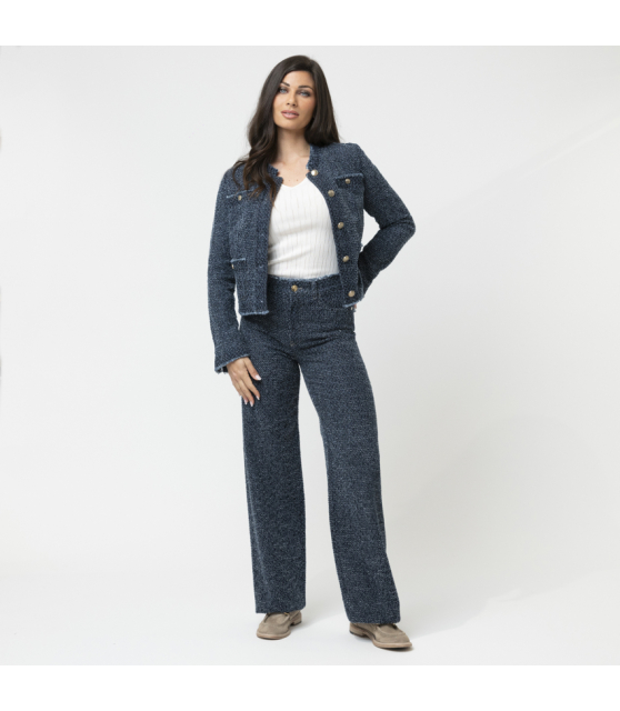 MARC CAIN - Jean bleu aspect tweed