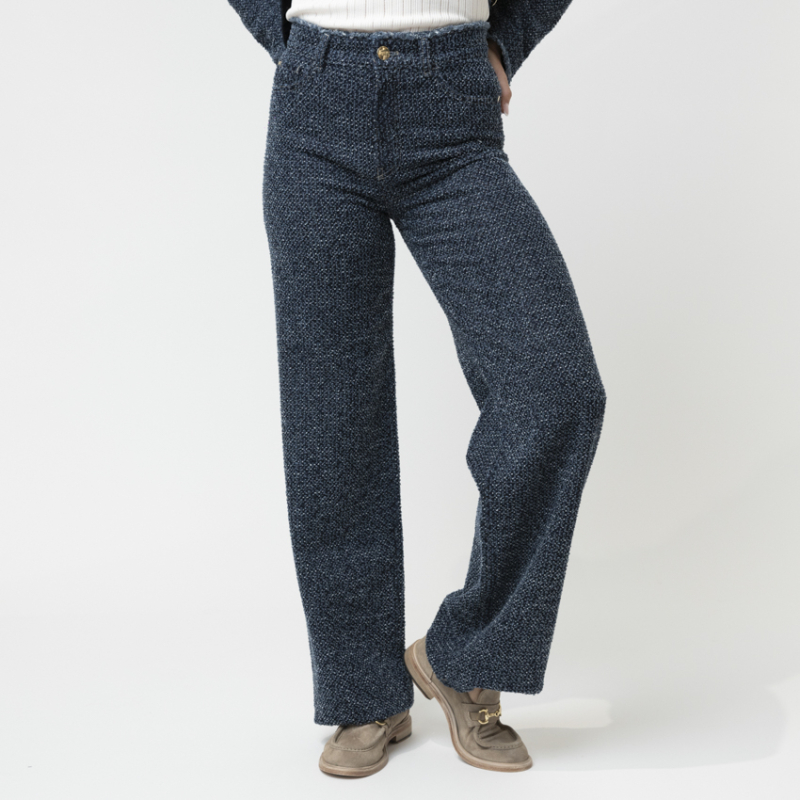 MARC CAIN - Jean bleu aspect tweed