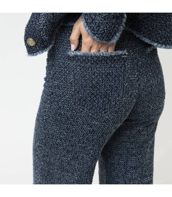 MARC CAIN - Jean bleu aspect tweed